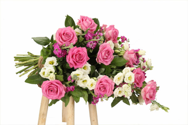 Rouwboeket Roze Tinten