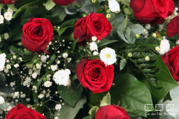Nr.11 Druppel Arrangement Rode Roos - Afbeelding 2